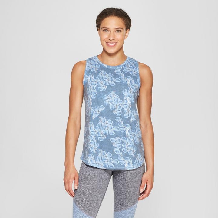 Women's Floral Print Active Tank Top - C9 Champion Blue Xs, Blue Mini Floral Print