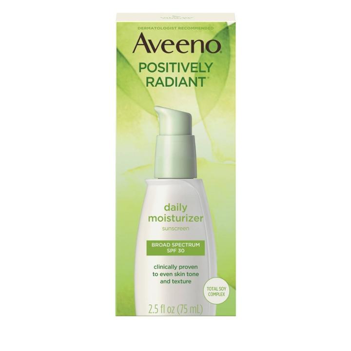 Aveeno Positively Radiant Daily Moisturizer With Soy - 2.5 Fl Oz -
