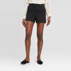 Women's Casual Fit High-rise 5 Chino Shorts - A New Day Black