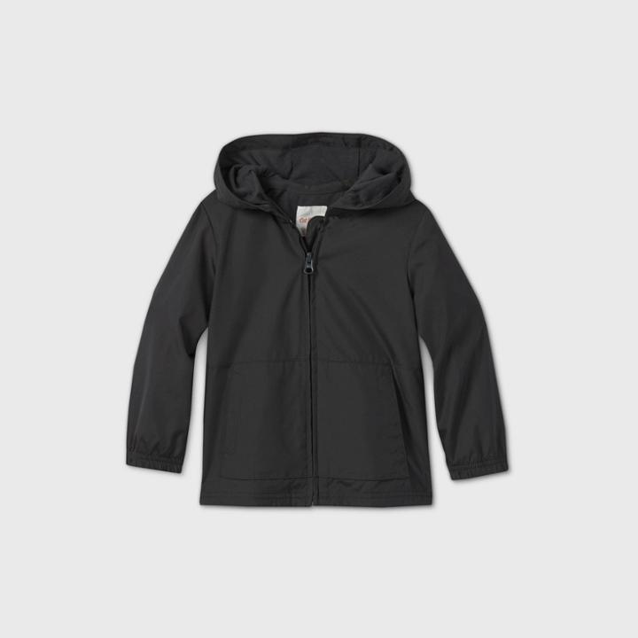 Toddler Boys' Uniform Windbreaker Jacket - Cat & Jack Charcoal Gray