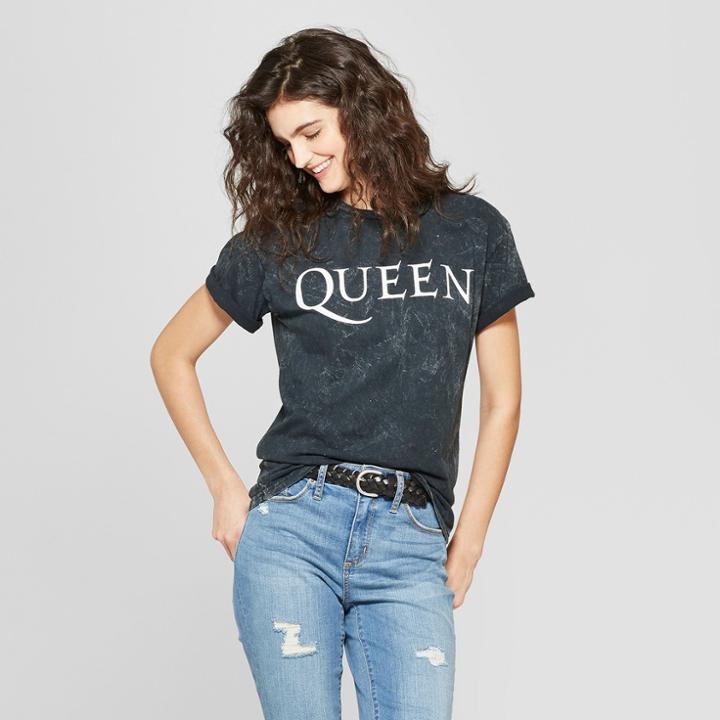 Bravado Women's Queen Logo T-shirt - (juniors') Black