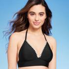 Kona Sol Women's Crochet Trim Halter Bikini Top - Kona