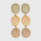 Sugarfix By Baublebar Stacked Druzy Drop Earrings - Beige