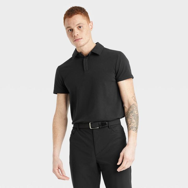 Men's Supima Cotton Polo Shirt - All In Motion Black