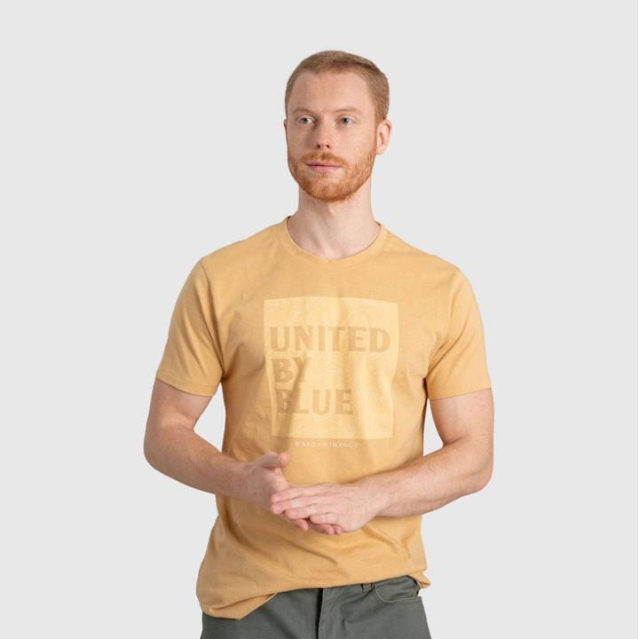 Men's United By Blue Make An Impact Short Sleeve Graphic T-shirt - Curry