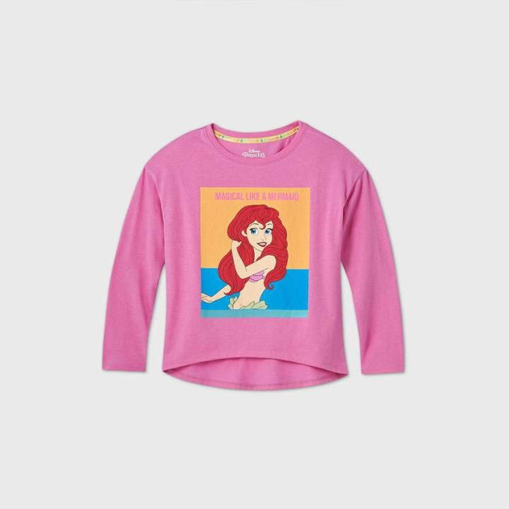 Girls' Disney Princess Ariel T-shirt - Pink