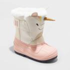 Toddler Frankie Winter Boots - Cat & Jack White/pink