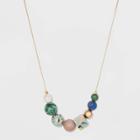 Semi Precious Blue Lapis And Sunstone Beaded Necklace - Universal Thread Green, Women's