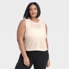 Women's Plus Size Crop Active Tank Top - All In Motion Cream