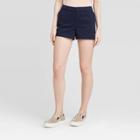 Women's High-rise Regular Fit 3 Chino Shorts - A New Day Navy 0, Women's, Blue
