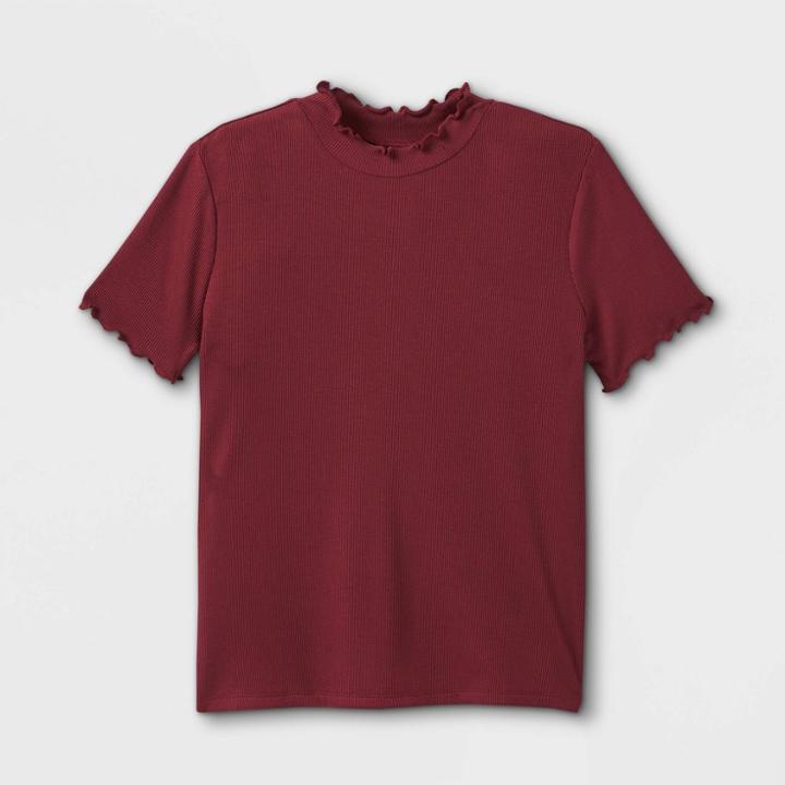 Girls' Mock Neck Short Sleeve T-shirt - Art Class