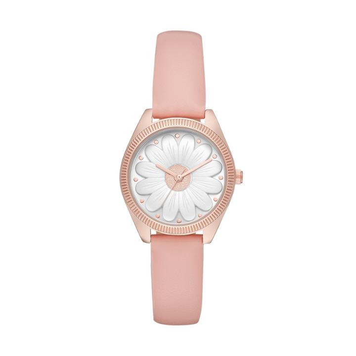 Women's Floral Dial Strap Watch - Xhilaration Rose Gold