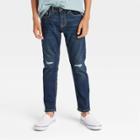 Plusboys' Stretch Relaxed Taper Jeans- Art Class Dark Wash 8 Husky, Dark Blue