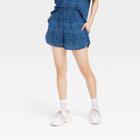 Iml Women's Blue Bandana Souvenir Graphic Jogger Shorts - Indigo