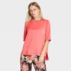 Women's Elbow Sleeve Silky Top - Who What Wear Pink