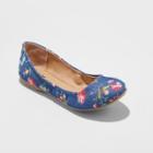 Women's Ona Round Toe Ballet Flats - Mossimo Supply Co. Vintage Blue