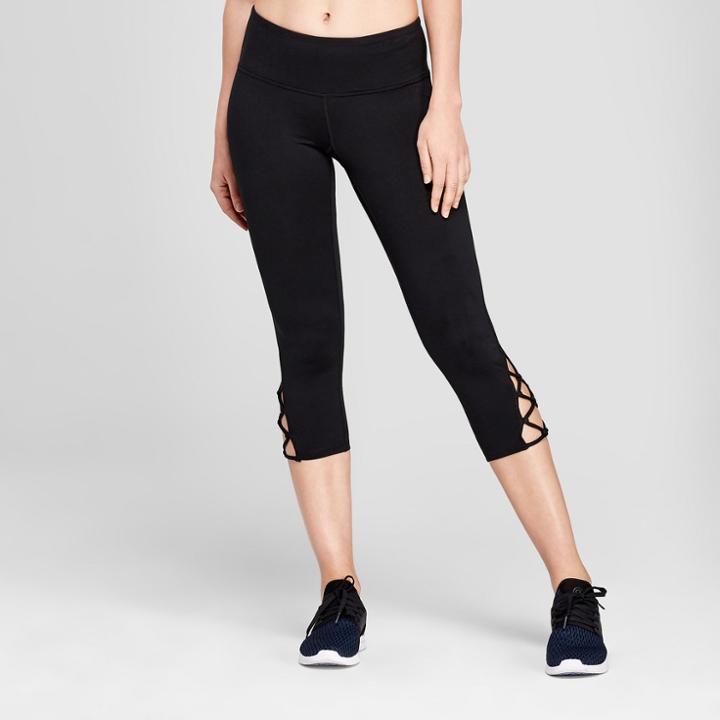 Women's Freedom High-waisted Lattice Capri Leggings - C9 Champion Black
