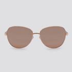 Women's Round Metal Sunglasses - A New Day Rose Gold, Women's, Size: Small, Gold/grey/pink