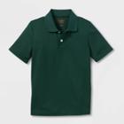 Kids' Short Sleeve Performance Uniform Polo Shirt - Cat & Jack Dark Green