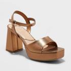 Women's Hadison Platform Heels - A New Day Metallic Gold