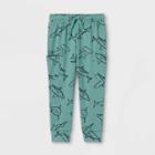 Toddler Boys' Shark Print Jersey Knit Jogger Pull-on Pants - Cat & Jack Teal