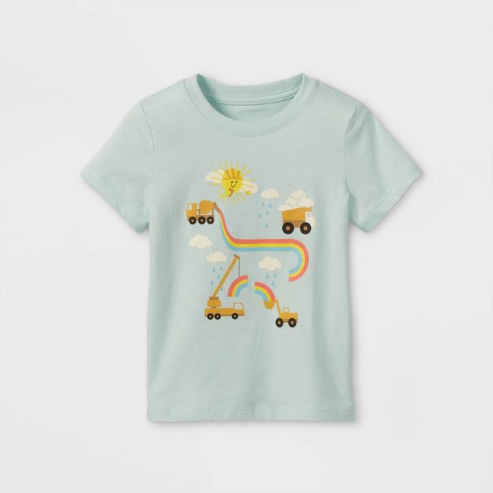 Toddler Boys' Rainbow Construction Graphic Short Sleeve T-shirt - Cat & Jack Light