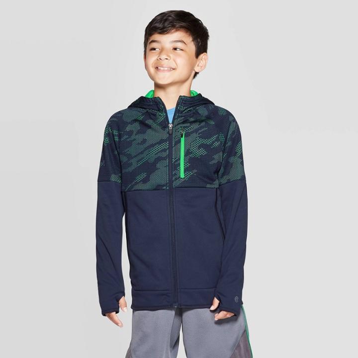 Boys' Premium Tech Fleece Full Zip Hoodie - C9 Champion Navy Blue Xs, Xavier Navy
