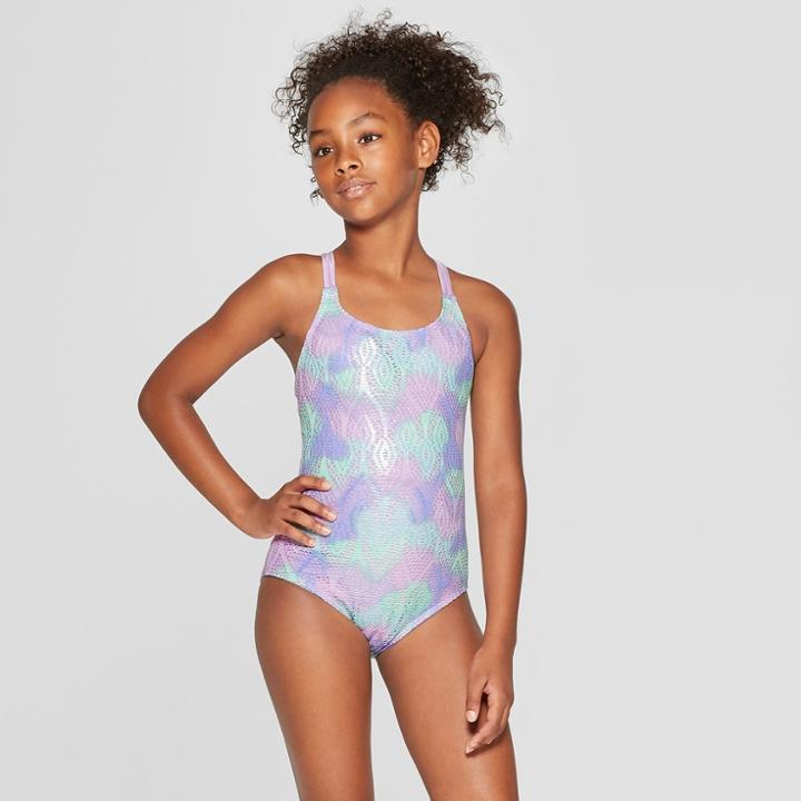 Girls' Enchanted Water One Piece Swimsuit - Cat & Jack Purple