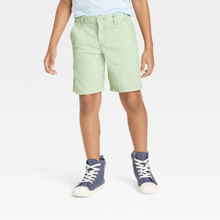 Boys' Flat Front 'at The Knee' Woven Shorts - Cat & Jack Green