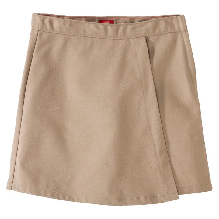 Dickies Little Girls' Faux Wrap Skort - Khaki