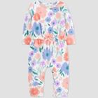 Baby Girls' Floral Romper - Just One You Made By Carter's Pink/blue Newborn