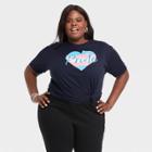 Ev Lgbt Pride Pride Gender Inclusive Adult Extended Size Transgender Flag Heart Short Sleeve Graphic T-shirt - Navy
