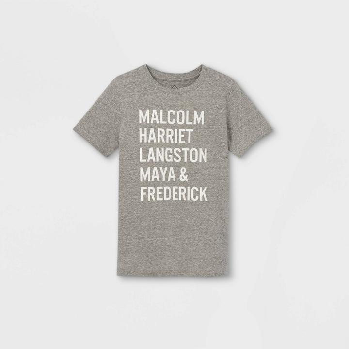 Well Worn Black History Month Kids' Names Graphic Short Sleeve T-shirt - Charcoal Heather