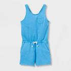 Girls' Sleeveless Knit Romper - Cat & Jack Bright Blue