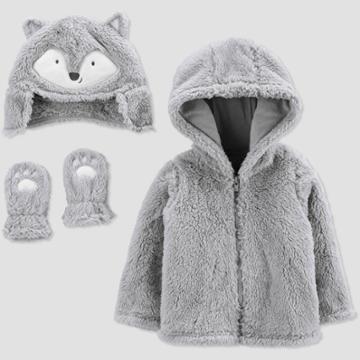 Baby Fox Jacket - Just One You Made By Carter's Gray