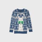 Mad Engine Boys' 'happy Llamakkah' Sweater - Blue