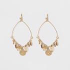 Discs, Beads, And Charms On Delicate Drop Earrings - Universal Thread Gold