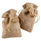 Kate Aspen 12ct Rustic Renaissance Burlap Favor Bag With Drawstring Tie, Brown