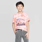 Boys' Short Sleeve Tie Dye Graphic T-shirt - Art Class Purple