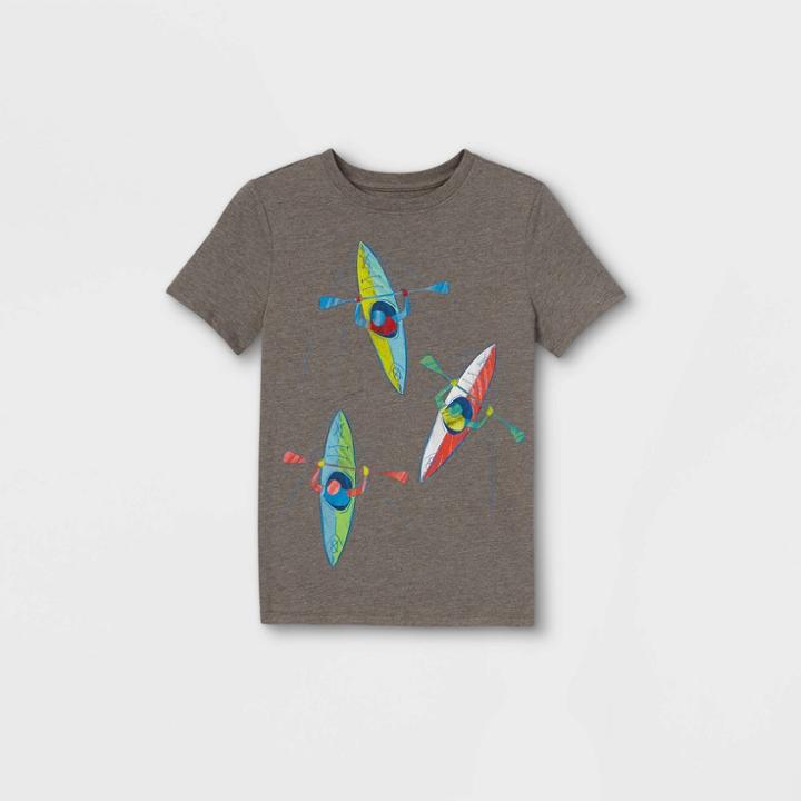 Boys' Short Sleeve Kayaking Graphic T-shirt - Cat & Jack Gray