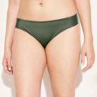 Women's Medium Coverage Tab Side Hipster Bikini Bottom - Kona Sol Dark Green
