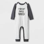 Baby Boys' Graphic Lap Shoulder Romper - Cat & Jack Gray Newborn, Boy's