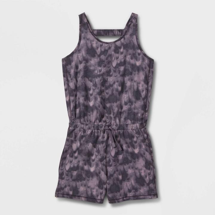 Girls' Woven Romper - All In Motion Gray Wash