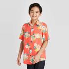 Petiteboys' Short Sleeve Button-down Shirt - Cat & Jack Orange