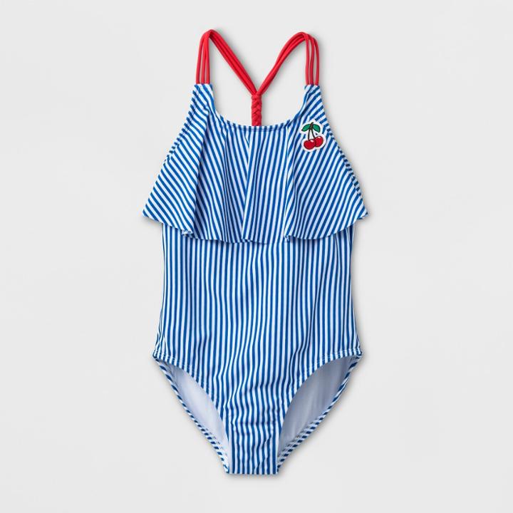 Girls' Lucky Charms One Piece Swimsuit - Cat & Jack Blue
