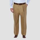 Haggar Men's Big & Tall Pnik Classic Fit Pleat Front Casual Pants - British Khaki 54x30, British Green