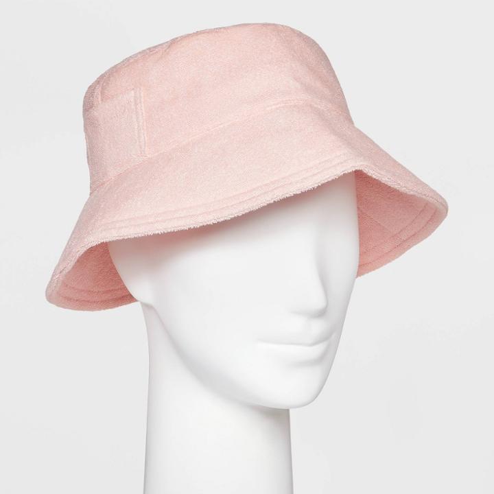 Adult Terry Cloth Bucket Hat - Shade & Shore Blush Pink