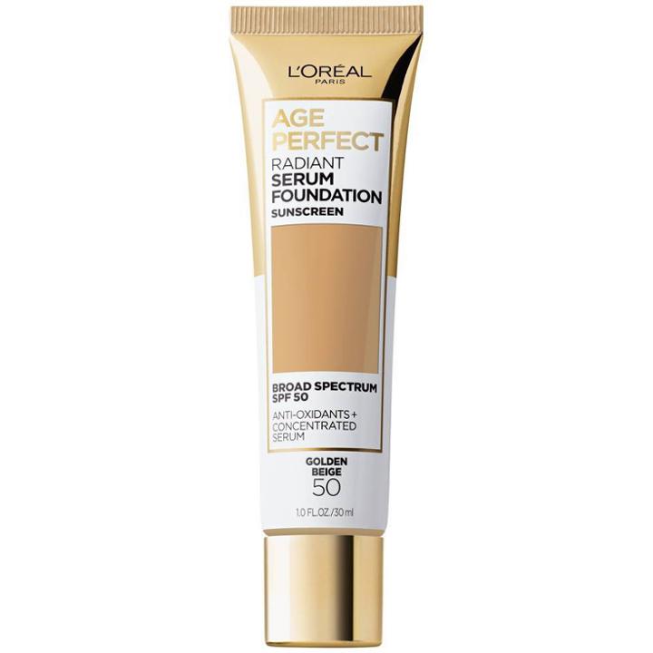 L'oreal Paris Age Perfect Radiant Serum Foundation With Spf 50 Golden Beige