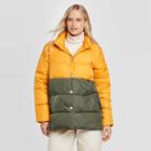 Women's Long Sleeve Puffer With Snaps Jacket - Who What Wear Yellow S, Women's,