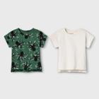 Toddler Boys' Short Sleeve T-shirt 2pk - Cat & Jack Green/cream 12